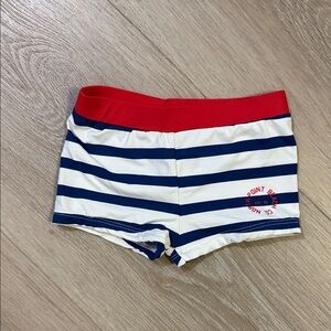 Zara babies Red and Blue Striped Swim Trunks